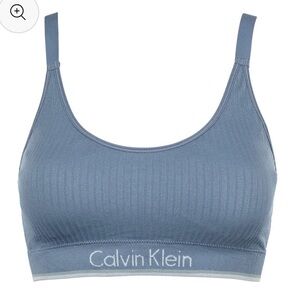 Calvin Klein Slate Blue Ribbed Bralette